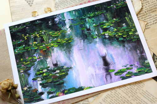 https://www.etsy.com/listing/762711712/lily-pond-art-print-dark-wall-decor?ref=related-2&amp;frs=110