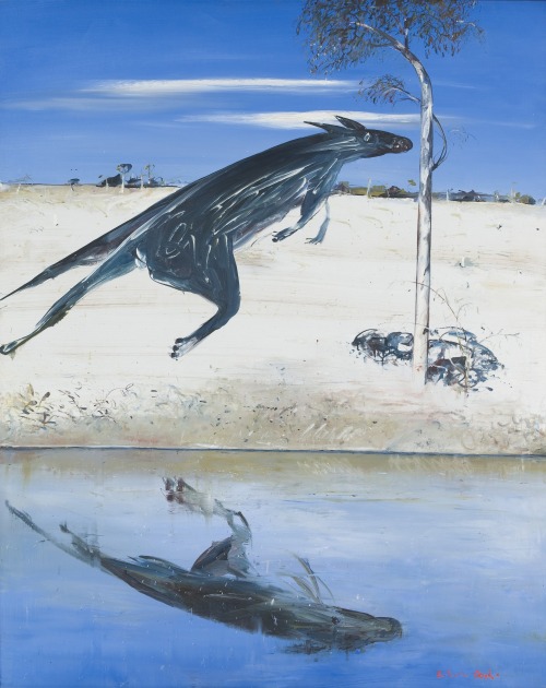 thunderstruck9: Arthur Boyd (Australian, 1920-1999), Reflected Kangaroo, c.1976. Oil on canvas. Bund