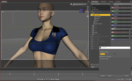 DAZ3D Tutorial, Fix for Cloth for Large Boobs with dForceFirst make the cloth dForce, if you don’t know the basics, then search YouTube… Pic 1:Use the timeline, set everything close to default at frame 0, set your model with huuuuge boobs at