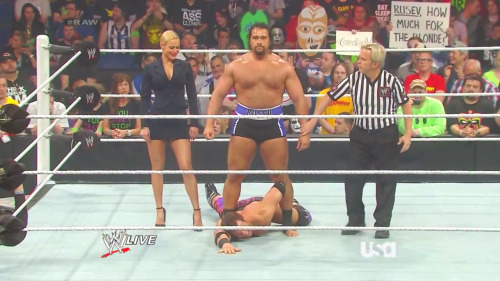 lanawweslegs:  Lana’s legs on WWE Raw (April 7, 2014)