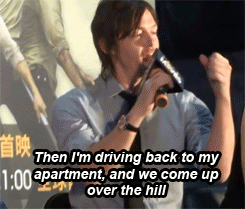 arielmh:  Norman talking about how he helped rescue a man from a car crash. As if