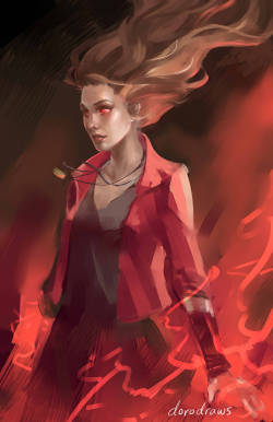 dorodraws:WIP - Scarlet Witch from Avengers: Age of UltronI can’t wait for this movie. Oh man my painting skills are rusty though. It took me like 2.5 hours to get to this point and I’m already so done OTL If you guys have any suggestions/critiques