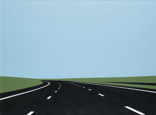 thunderstruck9:Julian Opie (British, b. 1958), Imagine You Are Driving, 1993. Acrylic on board, 61 x