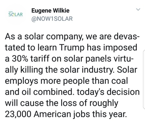 Trump Is Picking Coal Over Solar. Trump Wants To End Anything That Was Championed By Obama. 