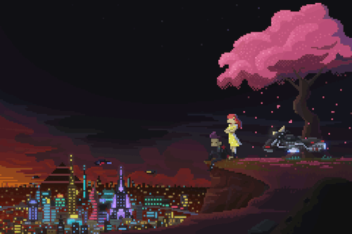 Cyberpunk Pixel Art (Part 1)Pixel Artist: Jason TammemagiSource: genuinehuman.tumblr.com