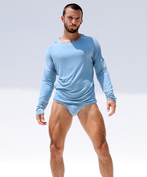 undiedude:Benny wearing Rufskin Oliver Rayon/Lycra Long Sleeve Tee & Rufskin Laurent Rayon/Lycra Sport Brief