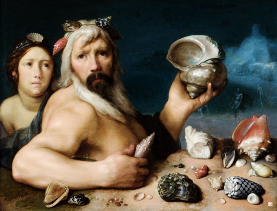 Neptune and Amphitrite. 1583. Cornelis Van Haarlem. Dutch. 1562-1638. oil /canvas.