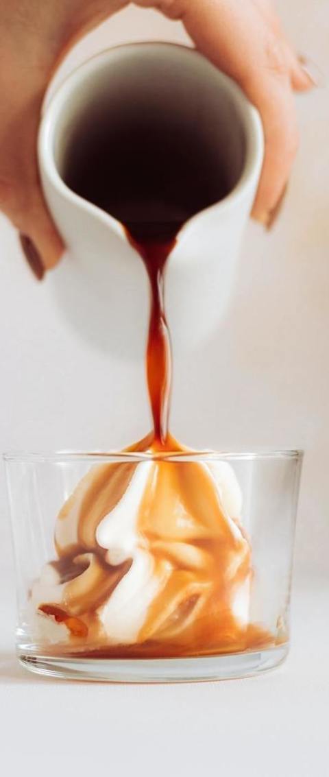 Homemade Vanilla Ice Cream With Espresso Syrup Recipe
