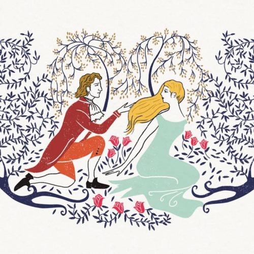 alifeoffairytales:Beauty and the Beast illustrated by MinaLimaThey have a series of illustrated clas