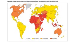 longtimesurvivor:  Prevalence of male circumcision by country,