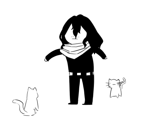 asking-aizawa:  If any of you brings a cat in my class I will make you all run 1000 laps around the campus without using any of your quirks. 