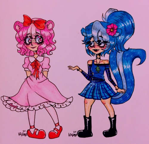 I DREW DIS MONTHZ AGO ITS PETUnia and gigglez from happy tree frens hehe :D I might redraw them agai