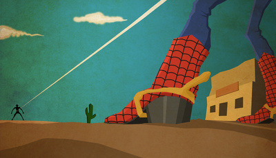 herochan:  Superheroes in the Wild West Prints available @Society6 Created by Gazonula