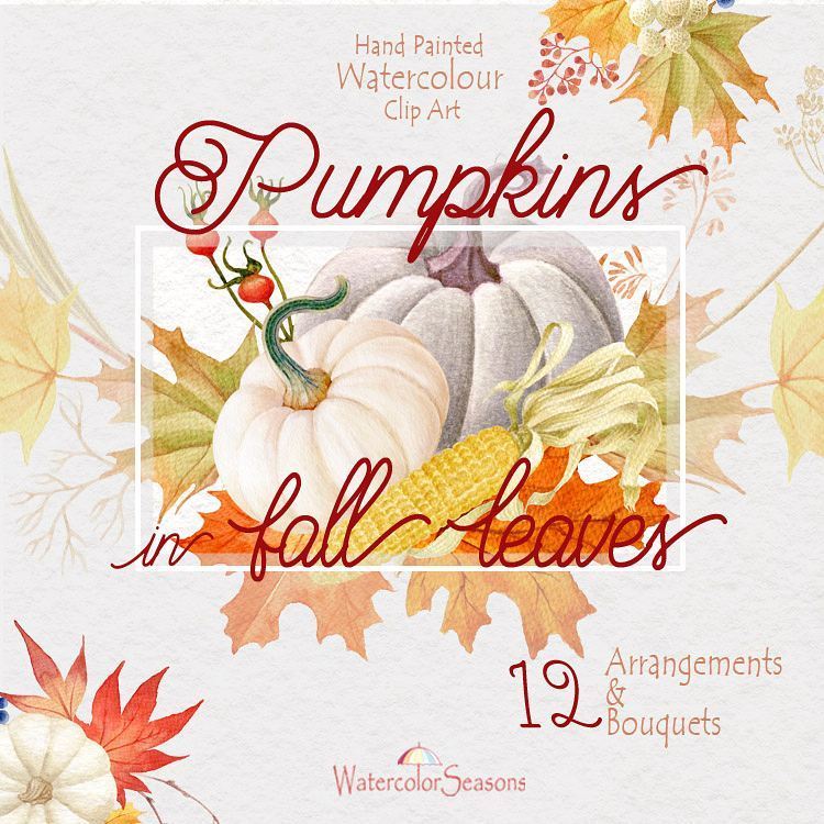 Download Watercolorseasons Watercolor Autumn Clipart Pumpkins In Fall
