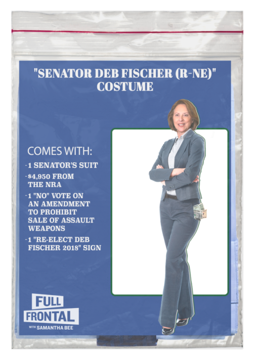 This year’s #SpookiestHalloweenCostume is #BoughtNRASenator. Collect all eight!