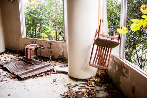 Chairs meet windows.