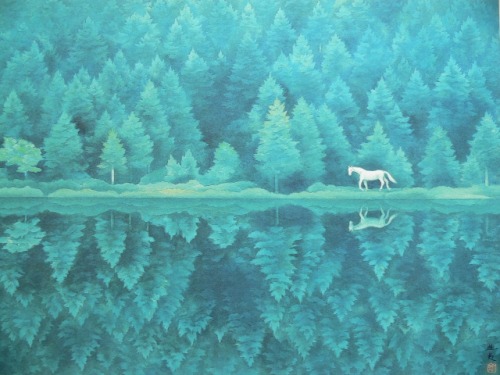 Blues, Greens &hellip;  Kaii HigashiyamaJapanese  1908-1999Season of Wakaba  1972