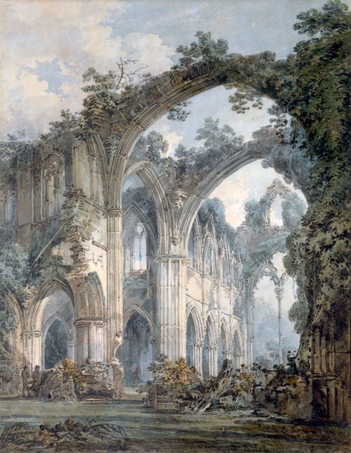 ivanaivazovsky:Joseph Mallord William Turner. Interior of Tintern Abbey, Monmouthshire, ca. 1794