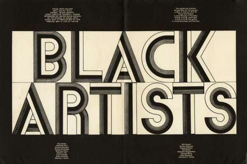 anassembly:Cris Gianakos, Exhibition poster for Black Artists, 1970