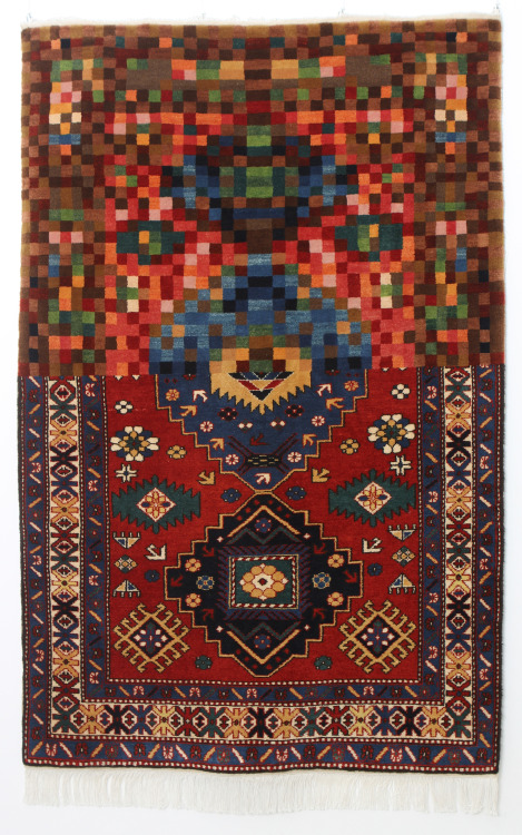 darksideoftheshroom: trippy handmade woolen “Glitch” rugs by Faig Ahmed - these are full