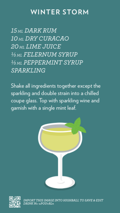 Winter Storm, discover more cocktails at http://highballdrinkcards.tumblr.com 