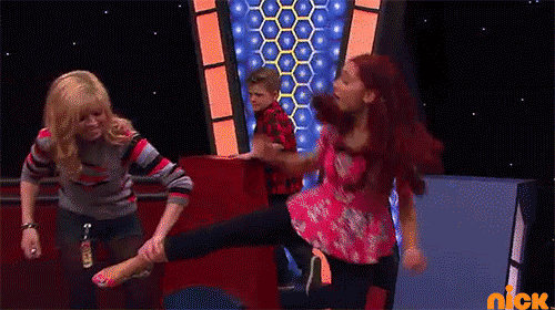 Nickelodeon Tumblr Sam and Cat are jumping for joy well at least