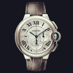 thewatchsnobs:  BALLON BLEU CHRONOGRAPH WATCH, EXTRA-LARGE MODEL BY CARTIER.  The beginning of a legend in a dream world. Between classical and futuristic, a familiar roundness and strange distortions. A new satellite in Cartier’s galaxy.  MSRP? Just