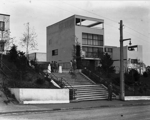 Impressions from Weißenhofsiedlung Stuttgart, 1928. 1-3 Corbusier House, 4 Mies van der Rohe House. 