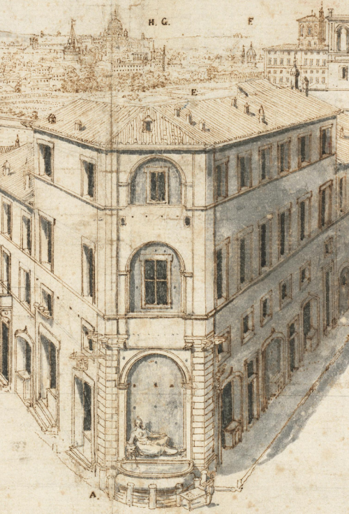 Lievin Cruyl (Flemish, c. 1640-c. 1720)Eighteen Views of Rome: The Quattro Fontane Looking Toward Mo