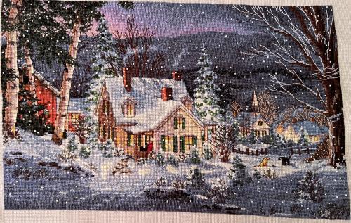 crossstitchworld:  My favourite winter pattern so far! From Dimensions by  International-Hair43