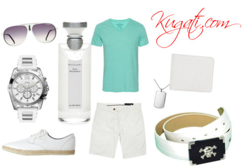 Summers Night Out by kugati featuring a sterling silver pendantGUESS white watch / Blue Nile sterlin