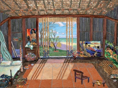 Gauguin’s Studio by Damian ElwesSource: sullenmoons.tumblr.com