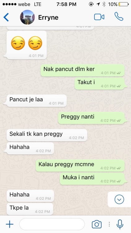 anakomak77: faizal46: Chat dengan wife org sangap..reblog byk2.. nanti aku payung gambar baik punya 