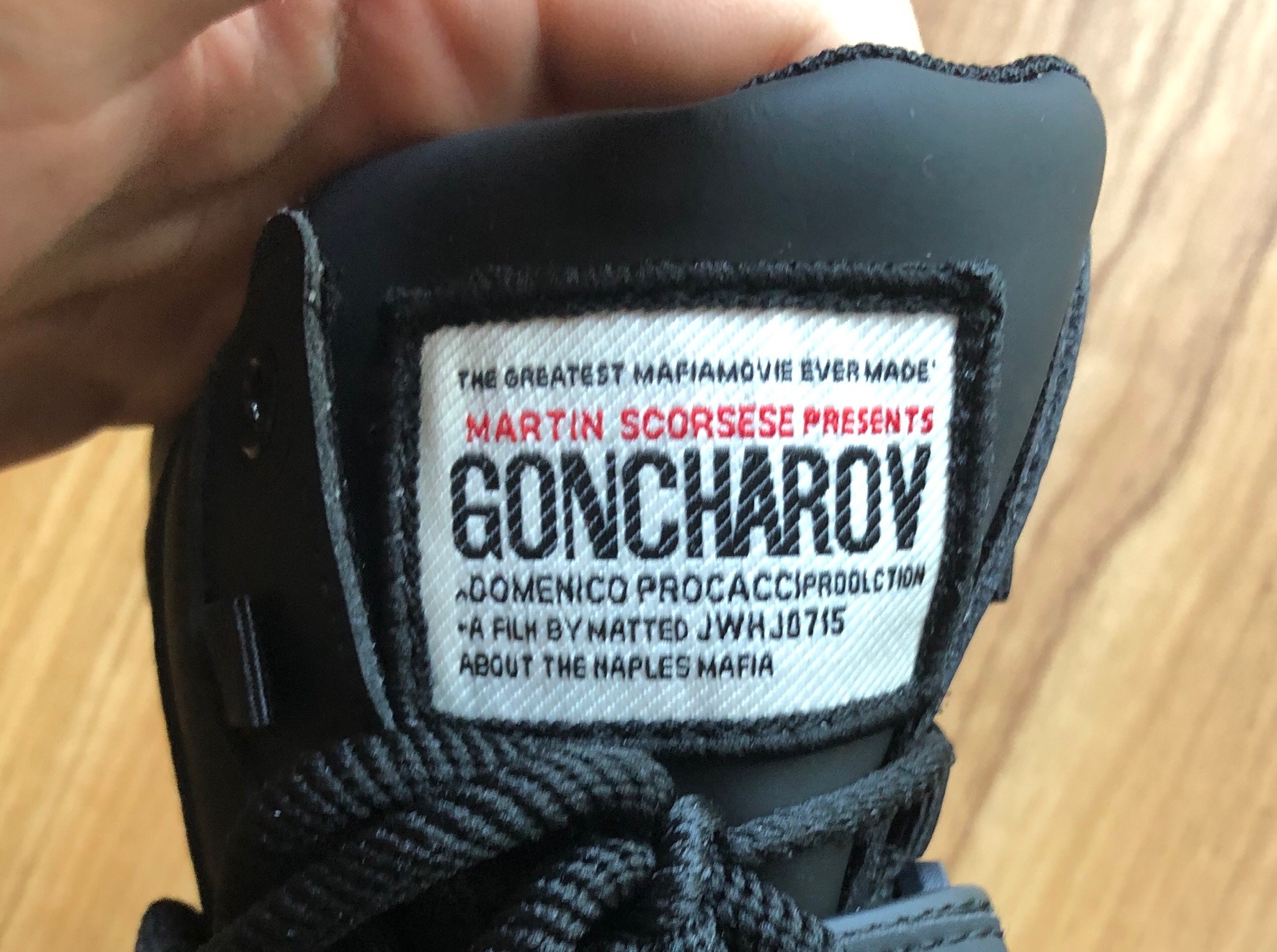 loseremo:zootycoon-archive:i got these knockoff boots online and instead of the brand name on the tag they have the name of an apparently nonexistent martin scorsese movie??? what the fuck
