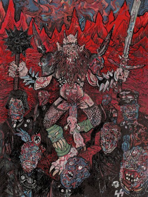 Oderus &amp; The Nazi Zombies, paintings by Dave Brockie