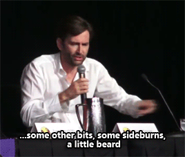 mizgnomer:David Tennant discussing what went into Crowley’s various hairstyles during his panel at D