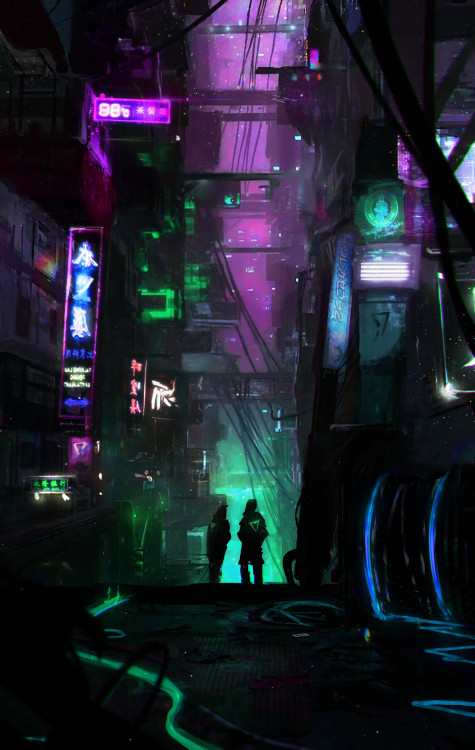 Rutger van de Steeg aka Qpaawmz (Dutch, b. Losser, Netherlands) - Kowloon-2098, 2017, Digital Arts: 