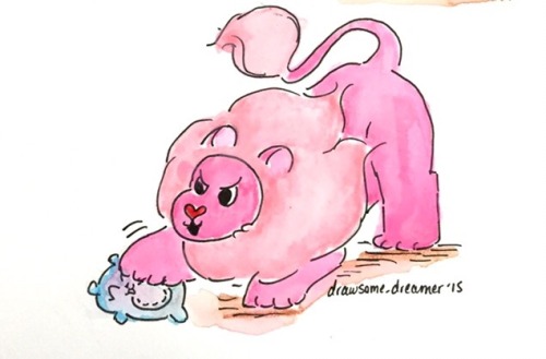 drawsome-dreamer:  The scariest Lion on the beach XD