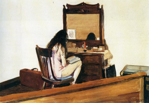 likeafieldmouse:Edward Hopper1. Morning Sun (1952)2. Interior (Woman Reading) (1925)3. Automat (1927