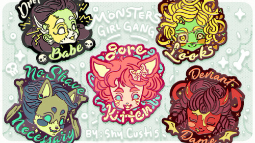 shycustis: I’ve launch a small KickStarter for Monster Girl Gang pins and keychains! I went a bit merch crazy, I couldn’t decide if I wanted to make cute monster girl gang pins or pvc rubber keychains- SO WHY NOT BOTH!This KickStarter will help fund
