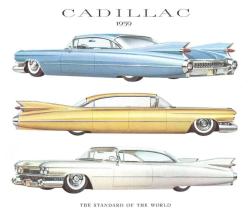 slammedbrochurecars:  1959 Cadillac (Sixty-Two