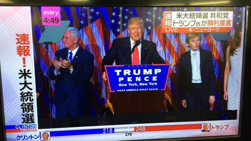 ゲブ‏@LastAccoNHK   【トランプ当確】日テレ【トランプ当確】TBS    【トランプ当確】テレ朝【トランプ当確】フジ    【ト