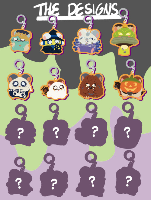 I’ve launched a Ham Ham Halloween Kickstarter!I’ve designed 16 cute hamster keychains to help get ev