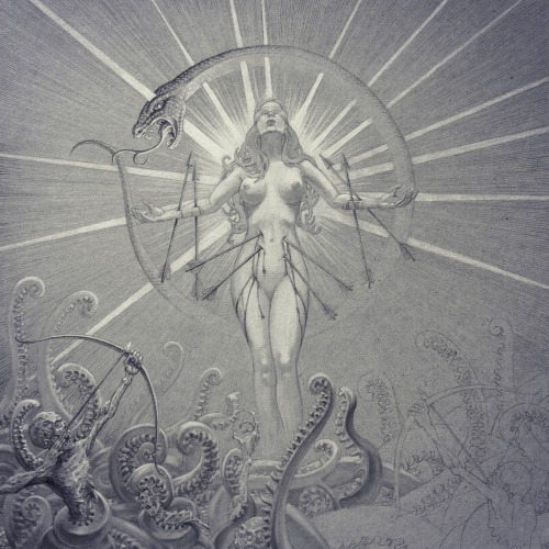 LP cover art for Teethgrinder: Misanthropy (n.d. / Pencil on paper / unfinished) - marald art 