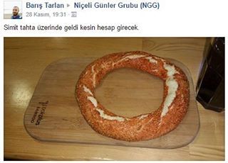 Simit tahta üzerinde geldi...