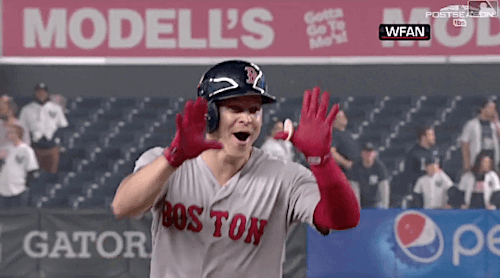 gfbaseball: Brock Holt hits for the cycle - single, triple, double, home run.  It was the first