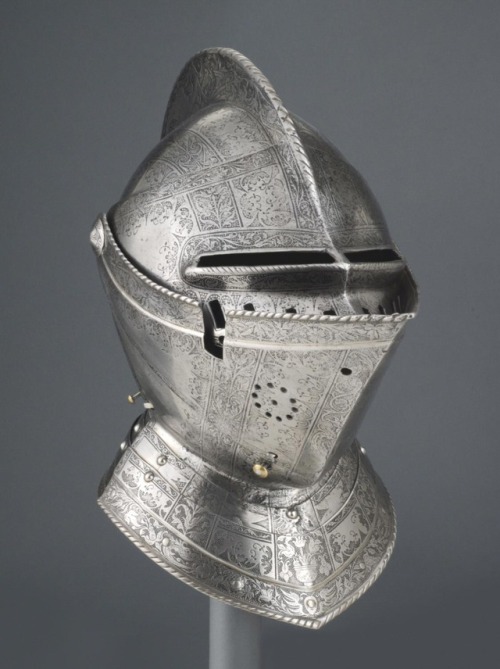 Close helmet for use in the field, German, circa 1560.from The Philadelphia Museum of Art