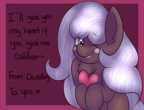 Happy Valentines day~♥________________________________________________________________HEART OR NO HEART YOU CAN GET ALL THE CUDDLES, YA CUTIE! /)♥(\ HAPPY VALENTINES DAY TO YOU!~Sorry for posting this late