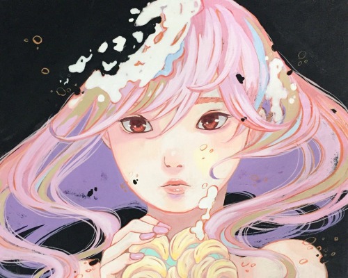 torica5: 2016 少女無常 ミラレル 少女無常 ミツメル 少女無常 ミナイデ Impermanence: girl 220×273 アクリル、パネル、和紙 Acrylic,pan