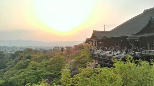 Kiyomizudera at sunset.